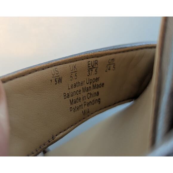 Naturalizer Mia Ankle Cross Strap Platform Silver Leather Block Heel Sandal 7.5 - Picture 10 of 10